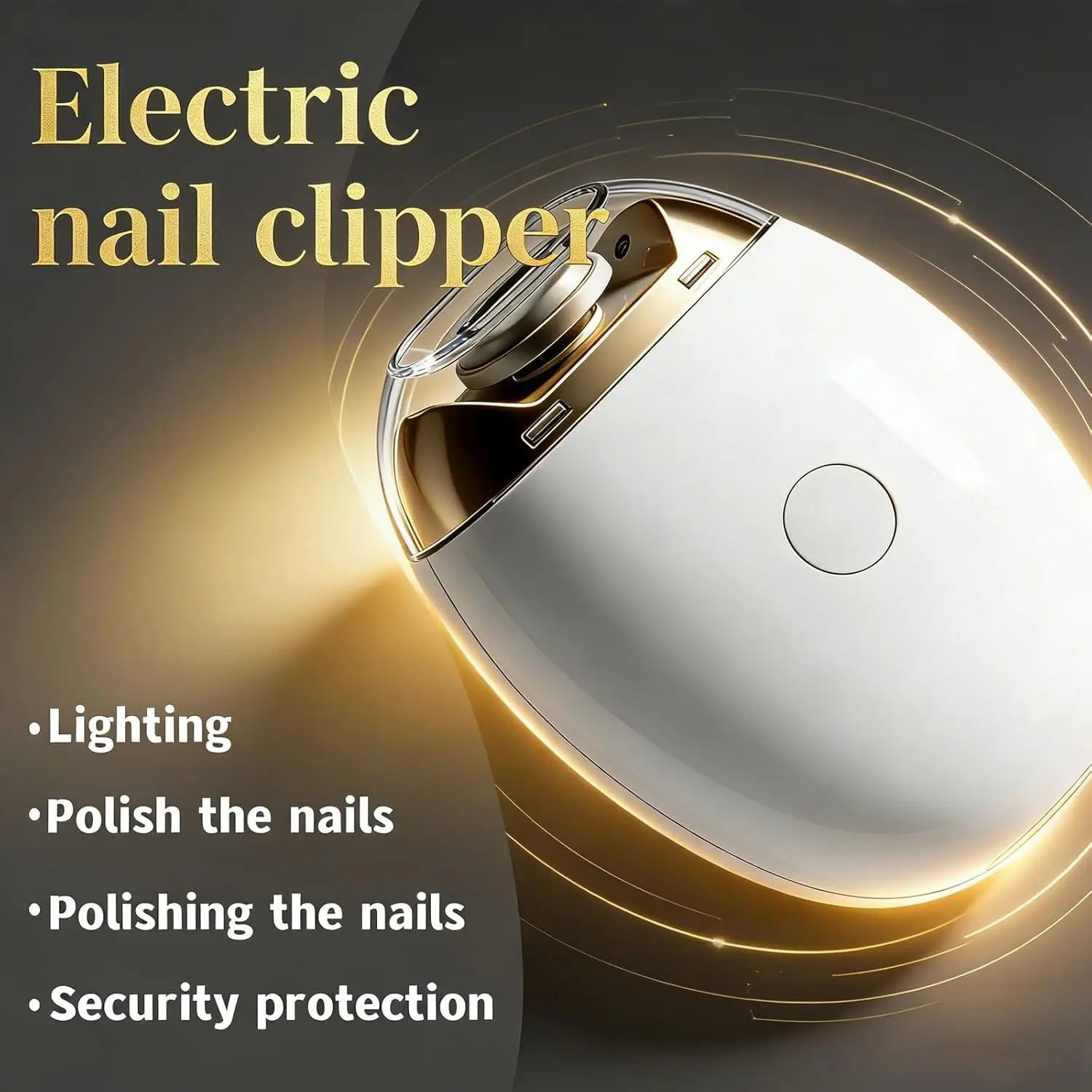 Portable 2 In 1 Electric Nail Grinder With LED Light Mini Manicure Nail File Tool Household Nail Care Supplies For Baby Adult