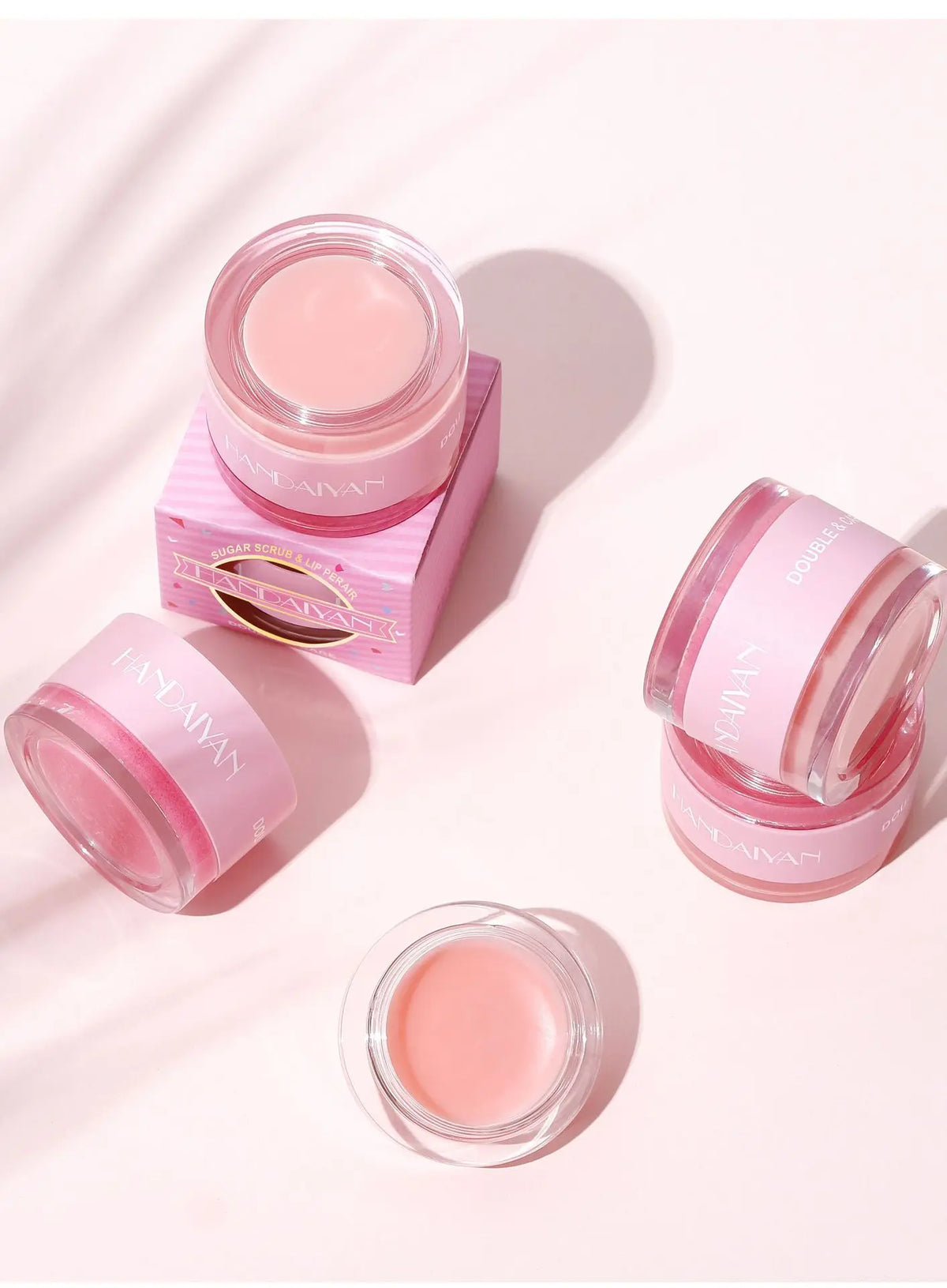 HANDAIYAN 2-in-1 Lip Exfoliator & Moisturizer Sugar Scrub Lip Repair Mask Lipbalm Double Lip Care Effected Lip Scrub Balm