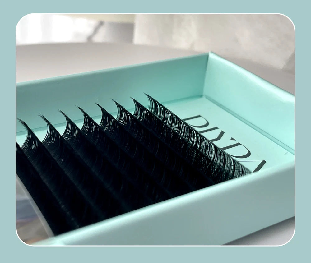 DIYDAY 16Rows Classic Lashes Individual Natural False Mink Eyelashes B C CC D DD Curl Eyelash Extension Supplies for Makeup