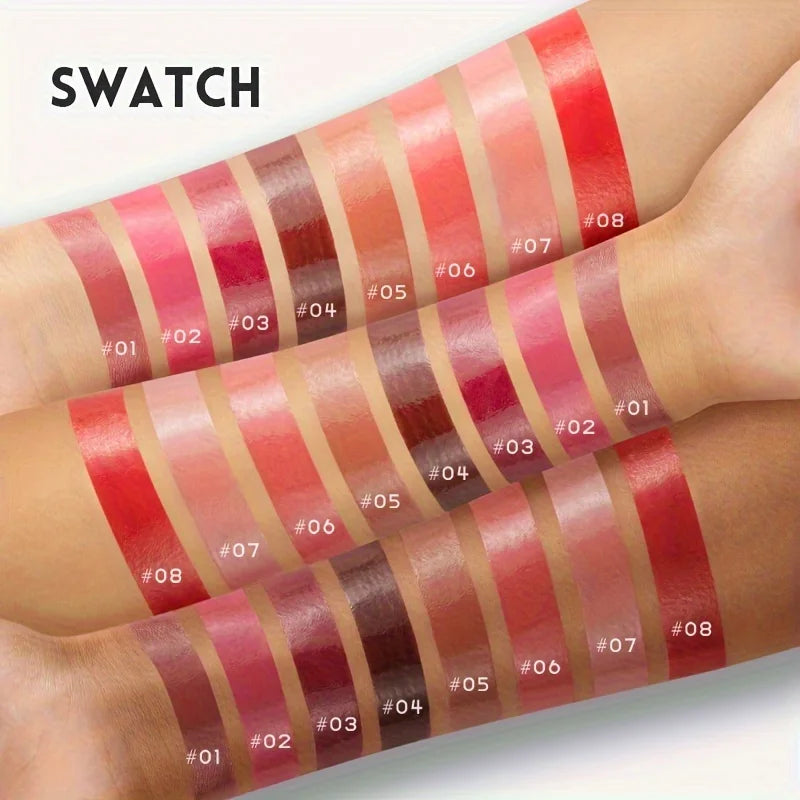 Glass Shine Lip Glaze, Mirror Finish Lipstick, Waterproof, Long Lasting, Non-Transfer, Plumping, Nude Shades