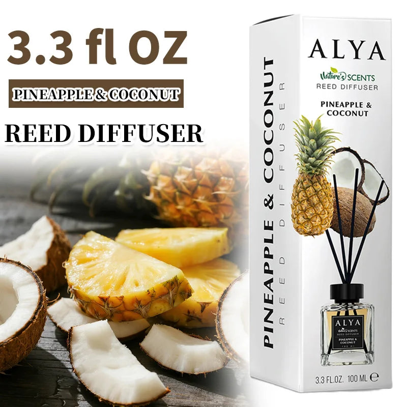 3.3oz Reed Diffuser Set with 14 Scents & 4 Incense Sticks | Long-Lasting Essential Oil Air Freshener | for Bedroom, Bathroom, Ho