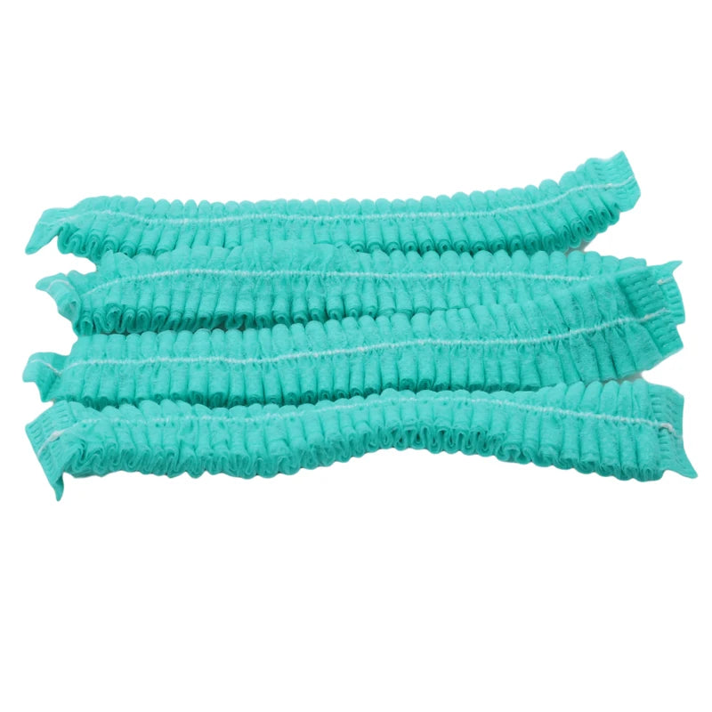 100pcs/Pack Disposable Hair Head Covers Net Bouffant Dustproof Anti Dust Caps Breathable Shower Bathing Hats Kitchen