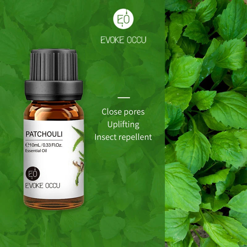 EVOKE OCCU 10mL Essential Oil, Lavender Jasmine Rose Vanilla Pure Natural Oil for Diffuser Humidifier Massage Candle Soap Making