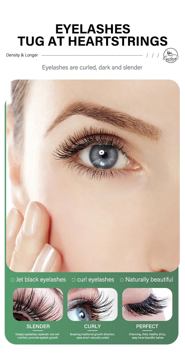 Fast Eyelash Growth Serum 7 Days Natural Eyelash Enhancer Longer Fuller Thicker Curling Lash Treatment Eye Care Products Makeup