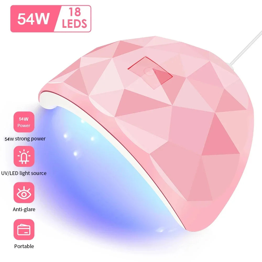 Nail Dryer Lamp UV Nail Polish Lamp Gel Curing Polishing Lamp for Gel Nails Gel Nail Polish Curing Dryer Home Salon Tool