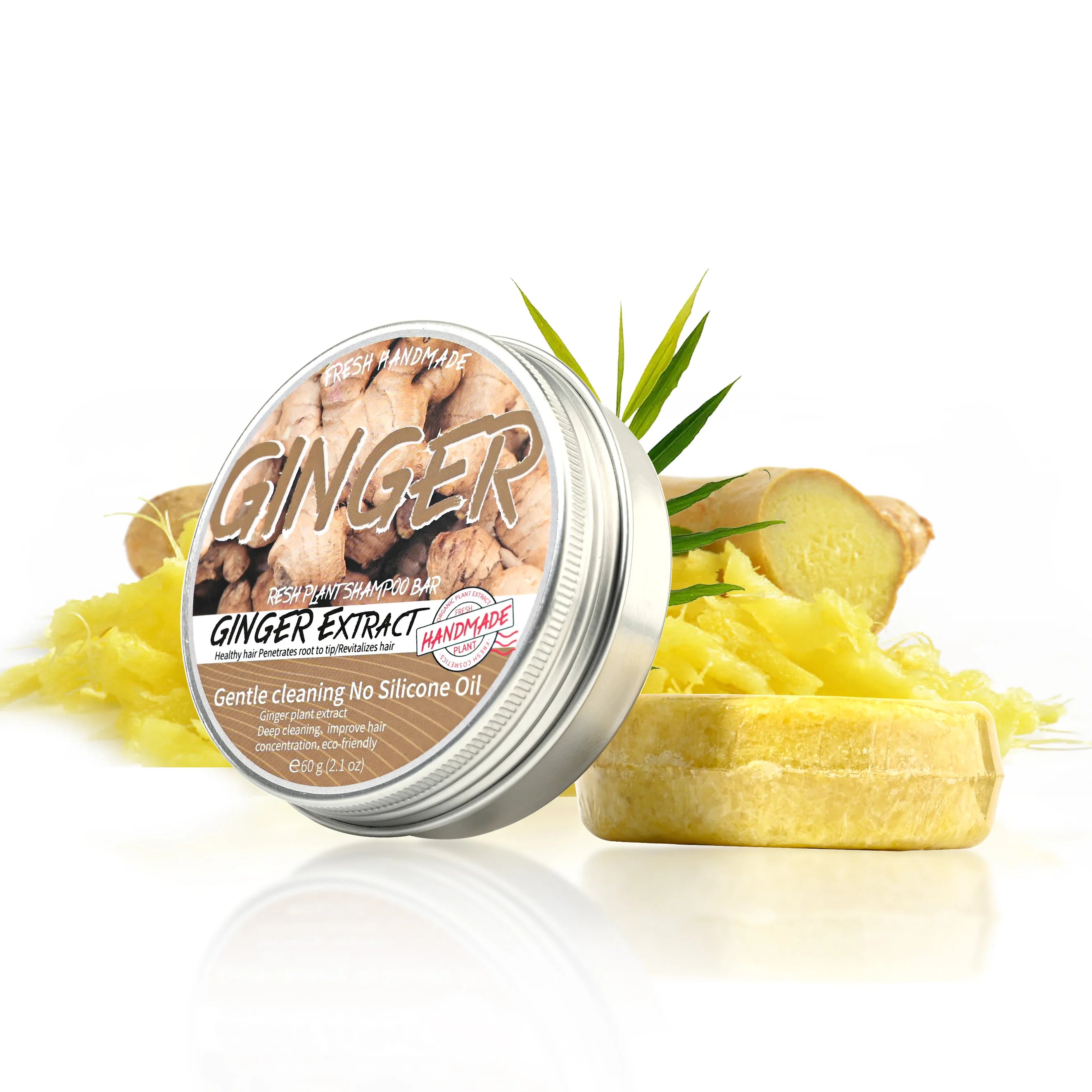 JIJIBA OIL Ginger Essential Soap Solid Shampoo Soap Oil Control Refreshing Shampoo Cleansing Moisturizing Handmade Soap