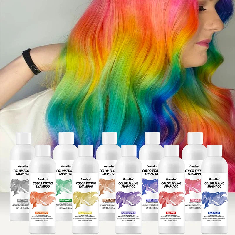 Semi-permanent hair coloring shampoo,invisible shampoo, protects and fixes color,enhances color shine,rich foam, protects scalp