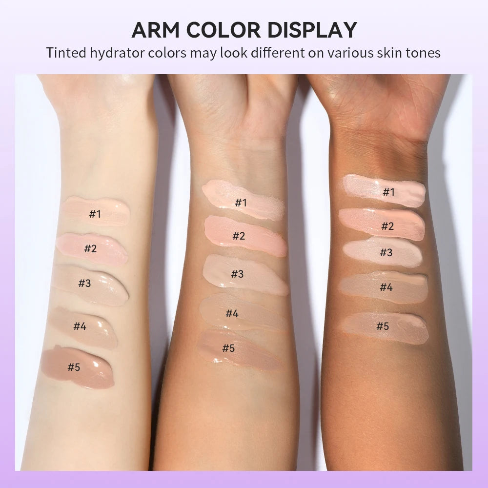 High Coverage CC cream Foundation Tinted Hydrator Matte Finish Light Oil-Free Moisturizing Makeup Hyaluronic Acid Sheer