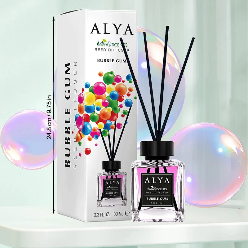 3.3oz Reed Diffuser Set with 14 Scents & 4 Incense Sticks | Long-Lasting Essential Oil Air Freshener | for Bedroom, Bathroom, Ho