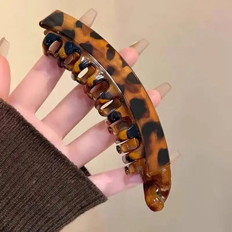Tortoiseshell Banana Hair Clip Fish Shaped Hairpin For Women Hair Accessories Hairgrips Twist Clamp Ponytail Barrettes Headwear