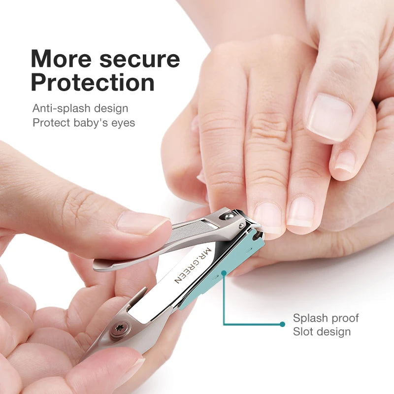 MR.GREEN Splash-Proof Nail Clippers Parent-Child Set, Specially Designed for Newborns and Toddlers