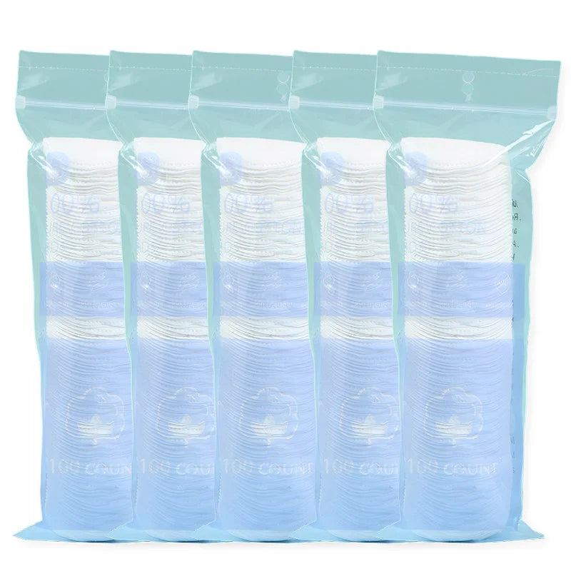 500/100pcs Facial Cleaning Cotton Pads Soft Skin Cleansing Facial Absorbent Paper Makeup Remover Pad Makeup Tools & Accessories