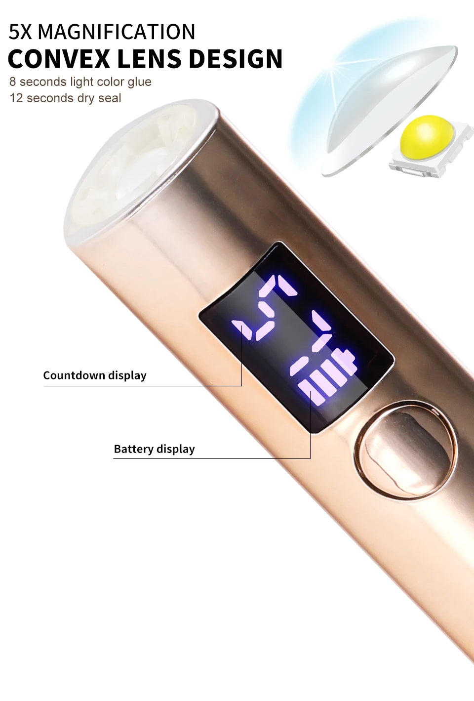Portable Nail UV LED Lamp And LED Light Support Base Rechargeable for Nails Gel Polish Drying UV Lamp for Nails Art Desk Stand