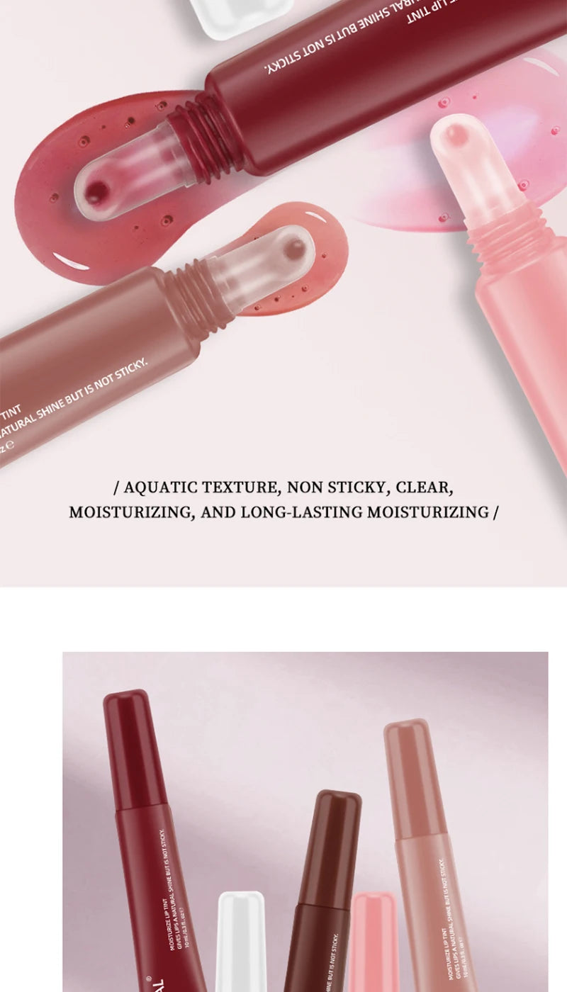 Lip Balm Moisturizing Mirror Lip Gloss Lip Vanilla Mint Iced Coffee Cake Smell Lipstick Transparent Lip Oil Makeup