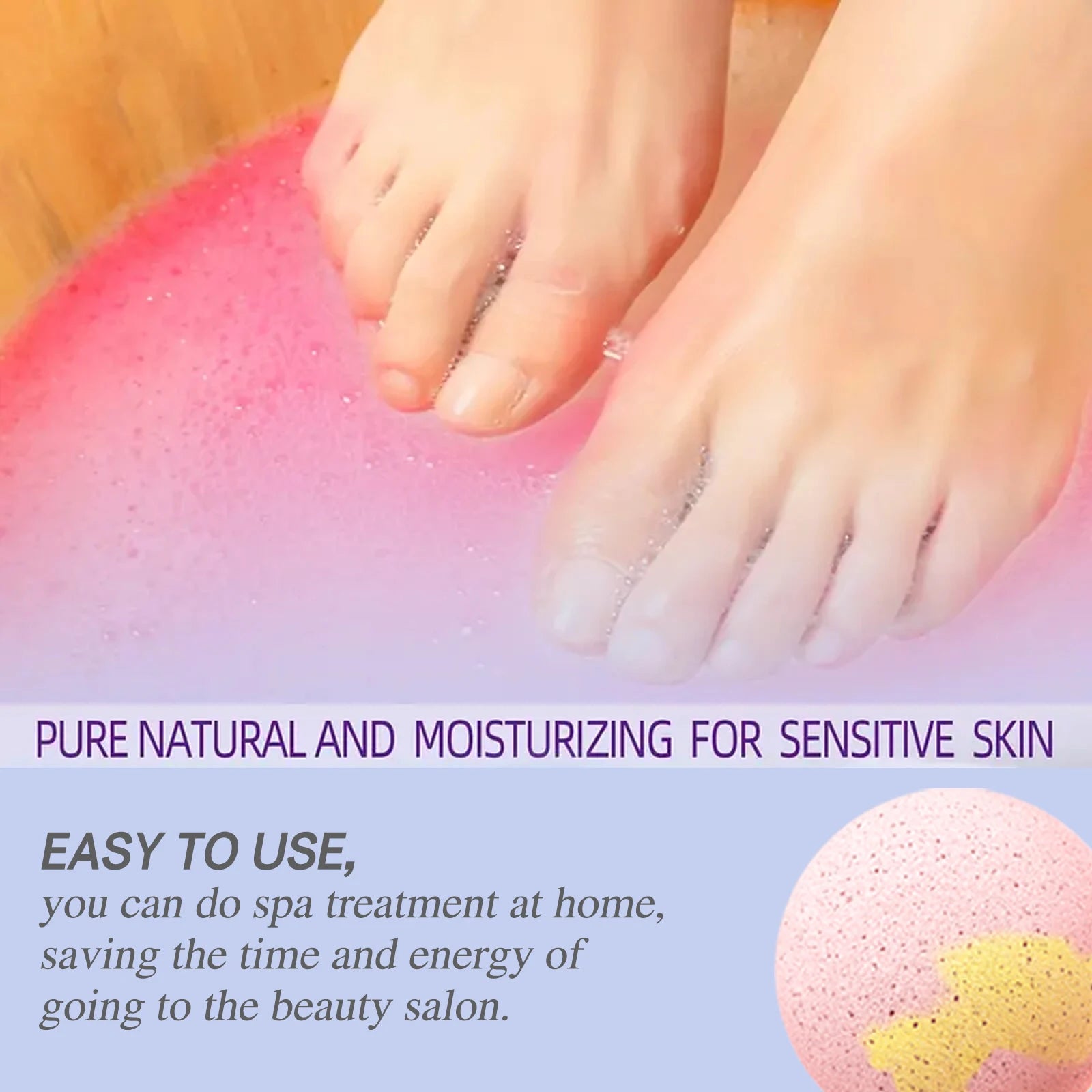 Rose Foot Bath Ball Nourishing Foot Soak Effervescent Tablet Deep Cleaning Exfoliate Feet Skin Relaxing Care Spa Soothe Fatigued