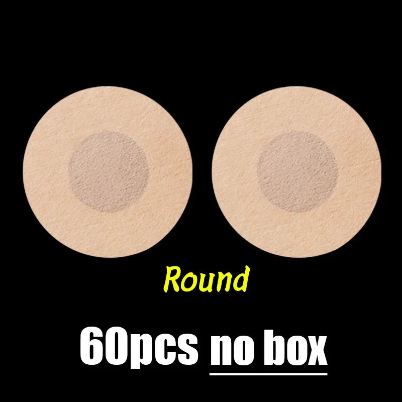 1Box Safety Nipple Cover Stickers Sexy Breast Lift Tape Patch Intimates Female Self-Adhesive Invisible Bra Chest Nipple Padding