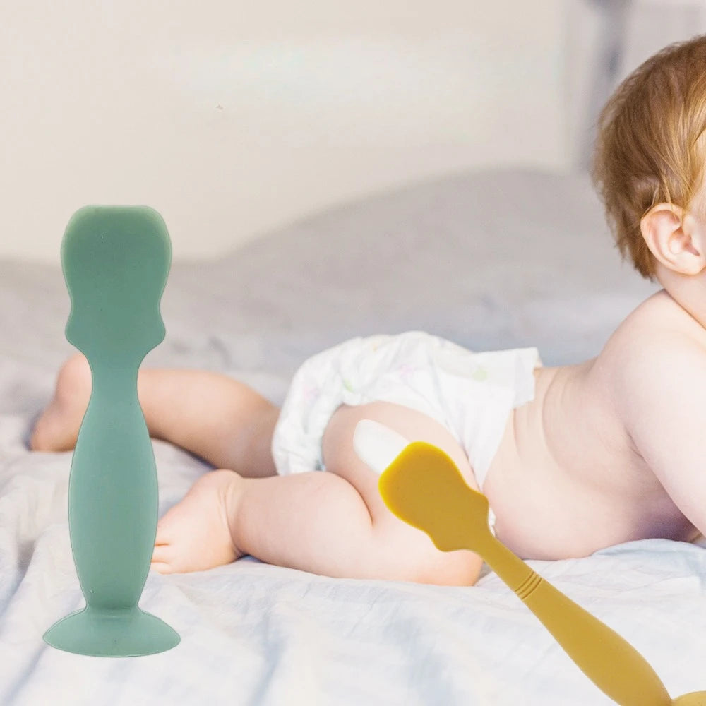 Soft Silicone Baby Diaper Rash Cream Applicator Spatula Reusable Skincare Ointment Scoop for Infant Butt Care Accessories