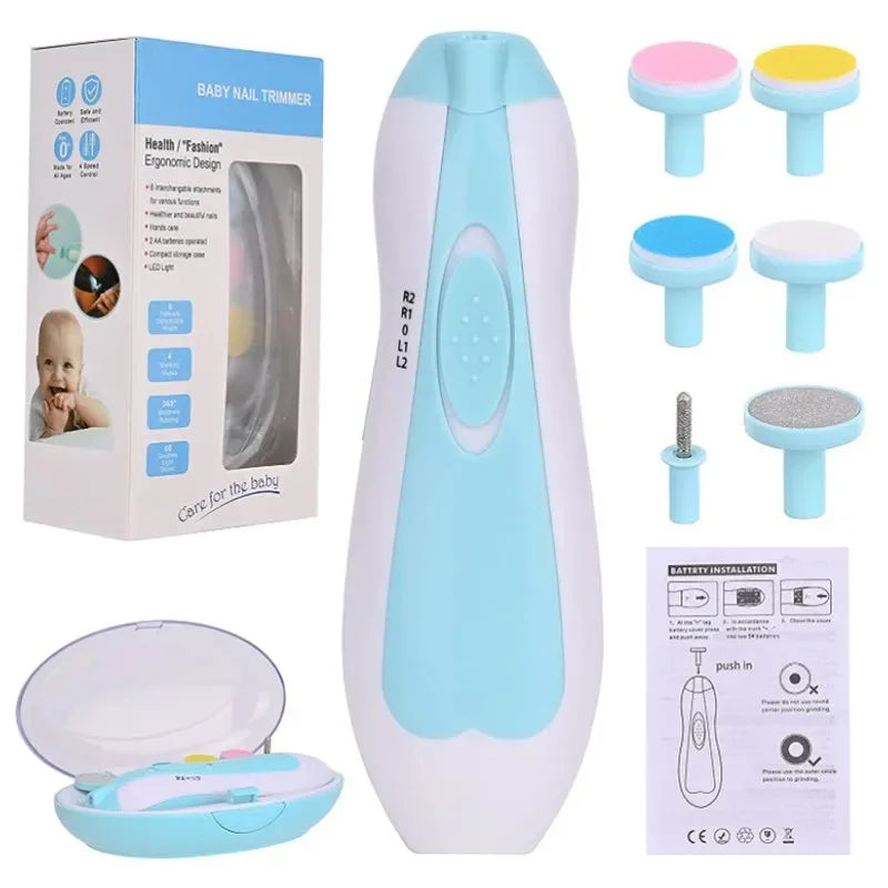 Multifunctional Electric Baby  Cutter Trimmer Manicure Tool Set Baby CareNail Trimmer Baby Nail File Clippers Toes Fingernail