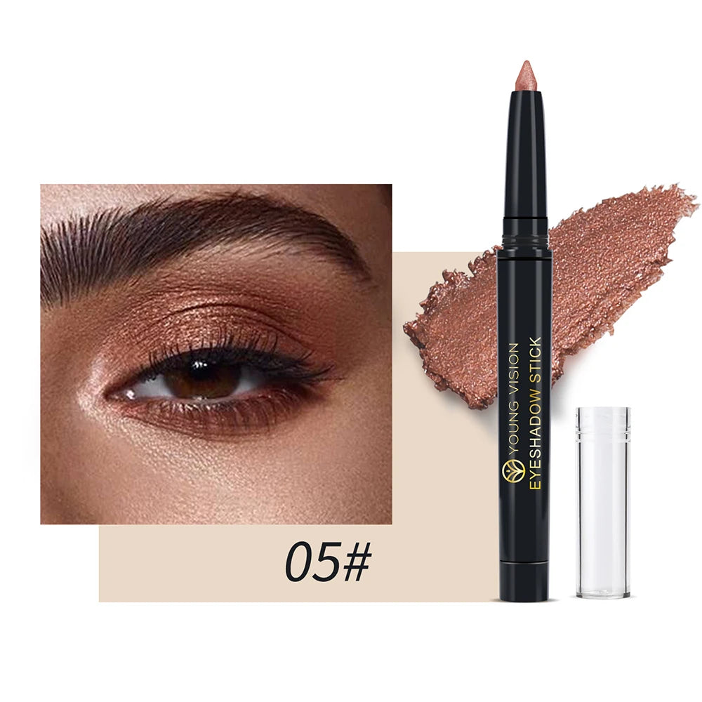Shimmer & Matte Multi-Color Eyeshadow Sticks | Blendable, Long-Lasting Eye Shadow Pencils Smooth Application for Bold or Natural