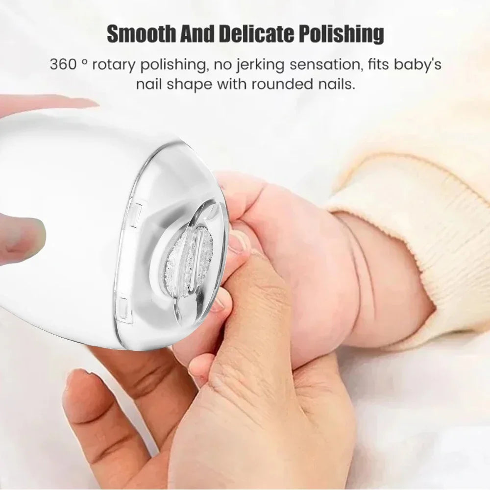 Portable 2 In 1 Electric Nail Grinder With LED Light Mini Manicure Nail File Tool Household Nail Care Supplies For Baby Adult
