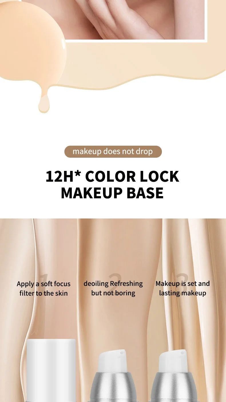 Color Changing Foundation Makeup Concealer Long Lasting Moisturizing Nourishing Oil-Control Skin Face Base Cosmetics