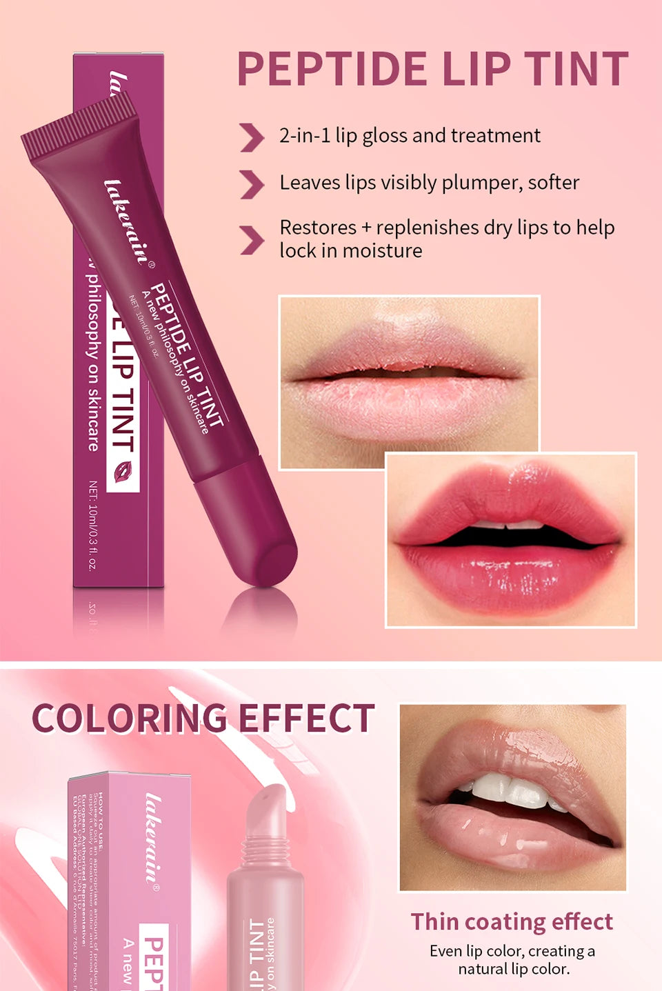 Lip Gross Treatment Moisturizing 10ml Peptide Lip Mask Gel To Remove Dead Skin Lipstick Base Lip Cream Women Lip Care Mask