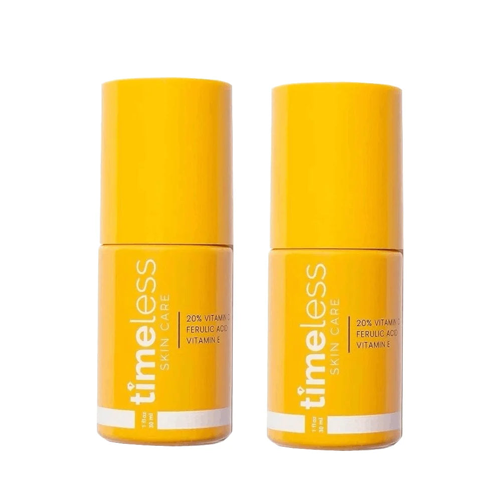 Timeless VC Serum with Ferulic Acid Antioxidant Wrinkle Resistant Hydrating Firming Reduce Fine Lines Essence for Brightens Skin