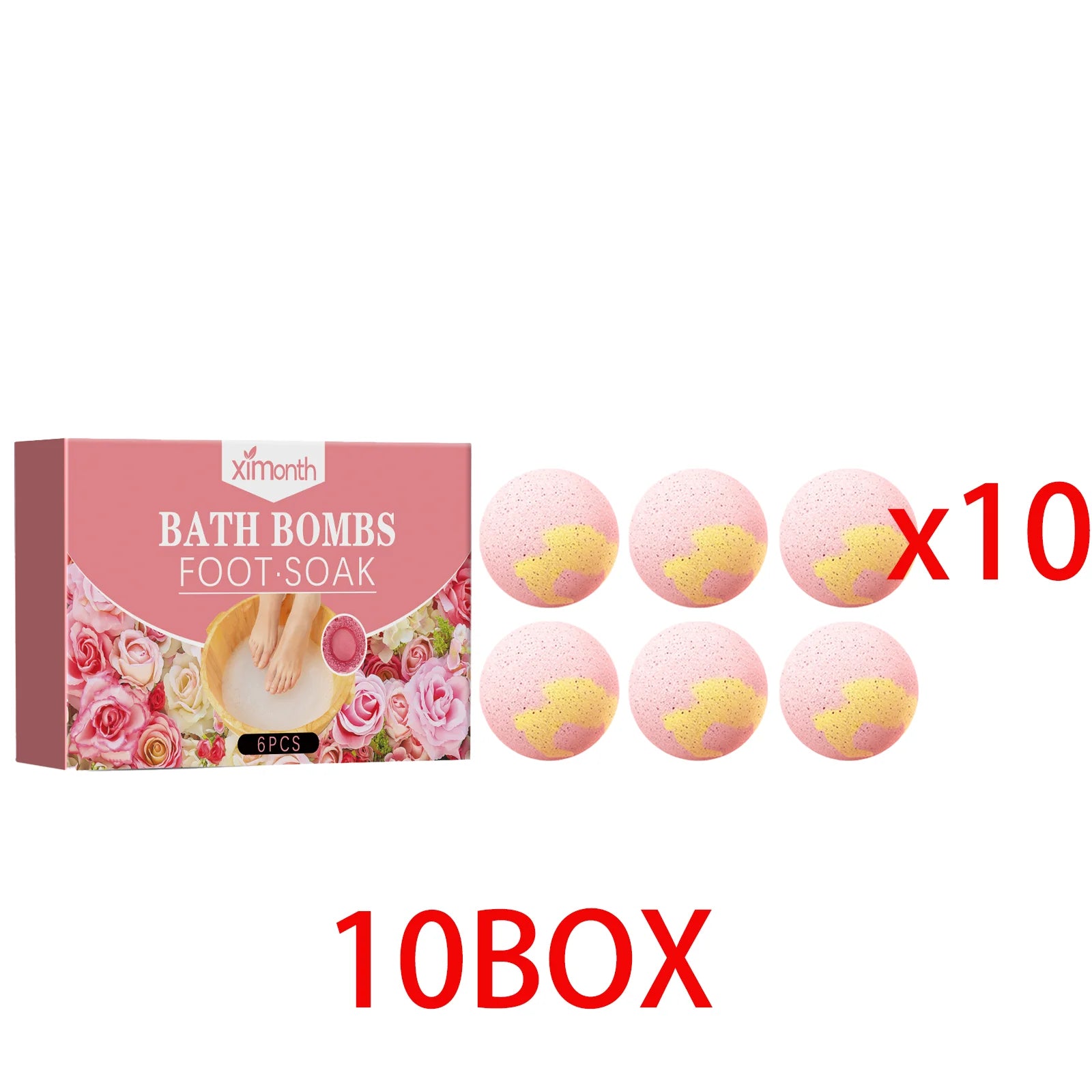 Rose Foot Bath Ball Nourishing Foot Soak Effervescent Tablet Deep Cleaning Exfoliate Feet Skin Relaxing Care Spa Soothe Fatigued