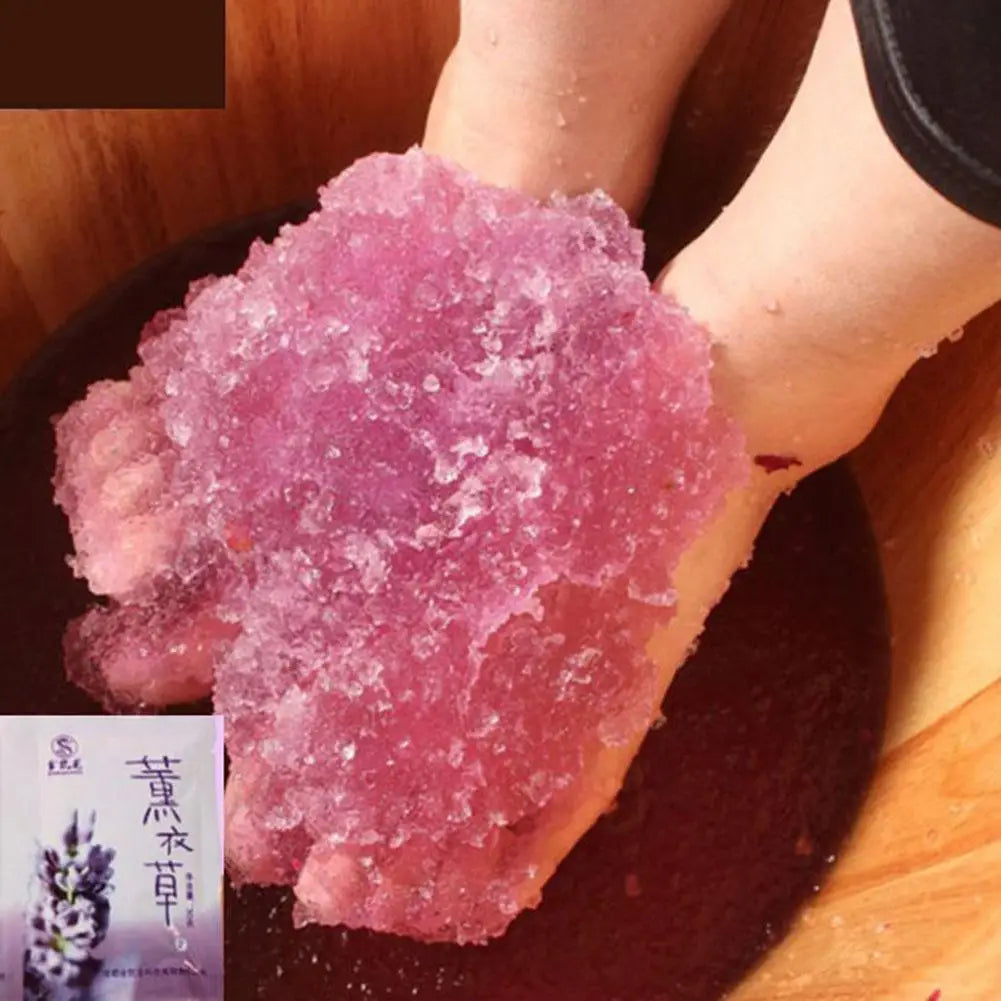 Rose Mint Lavender Bubble Bath Salt Powder Foot Bath Crystal Mud Body Scruber Skin Care Exfoliation SPA Foot Care