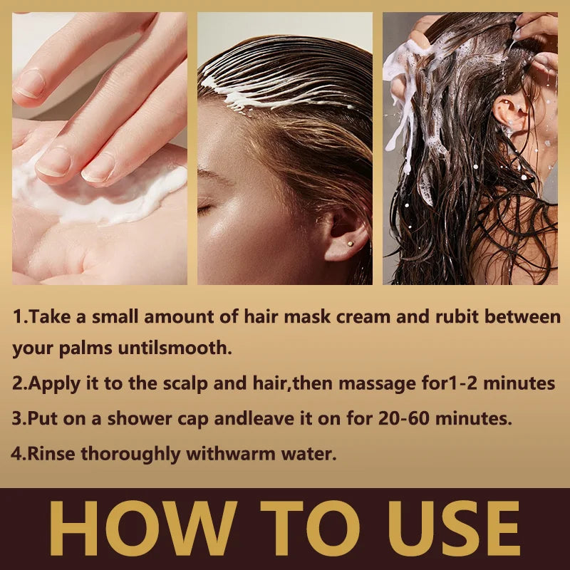 YUITIKUE Collagen Moisturizing Hair Mask - 100g for Dry & Colored Hair, Deep Conditioning to Soften Rough Hair