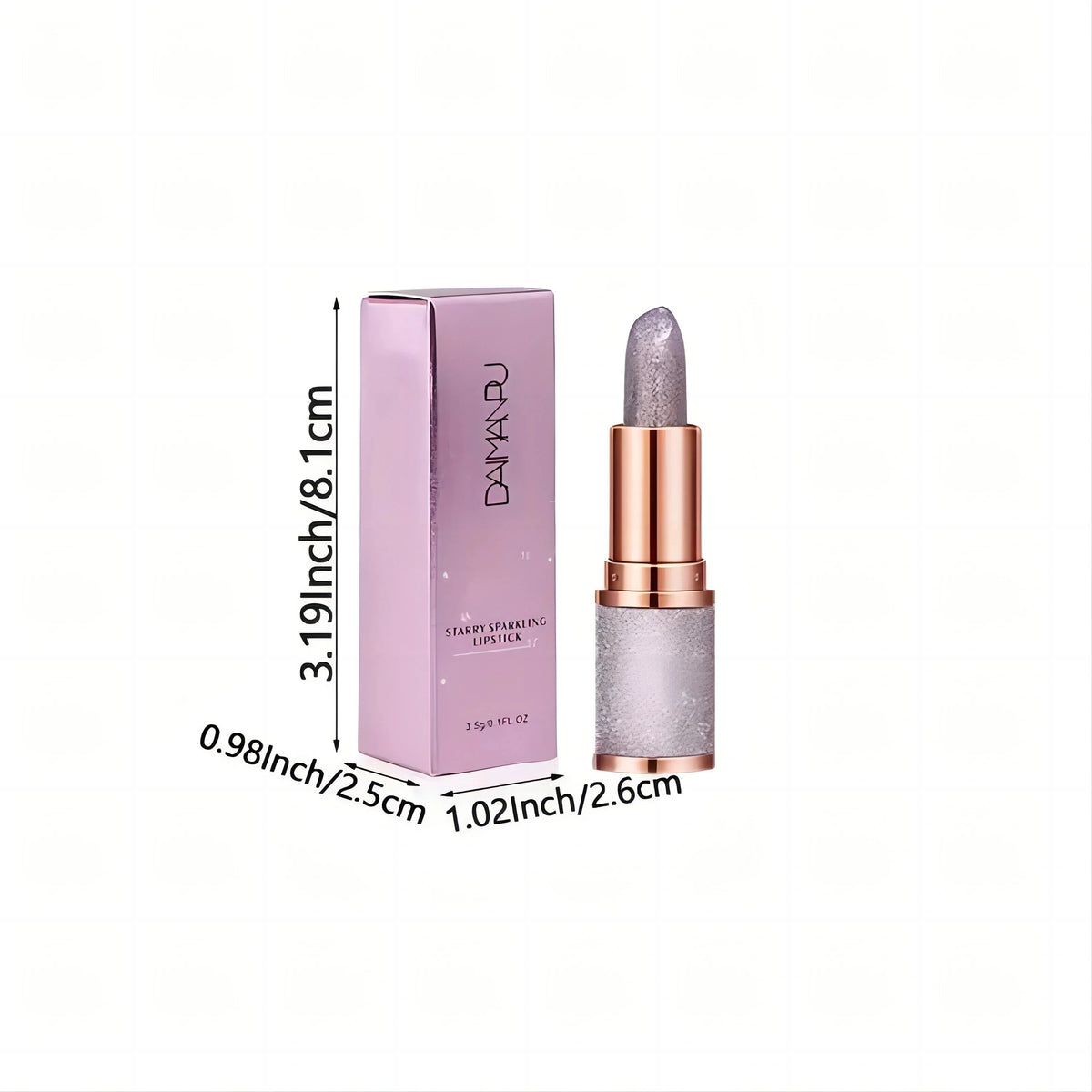 Rose smoke powder, bright starry sky, glossy velvet texture, durable, make your lips shiny, waterproof, anti-fouling.