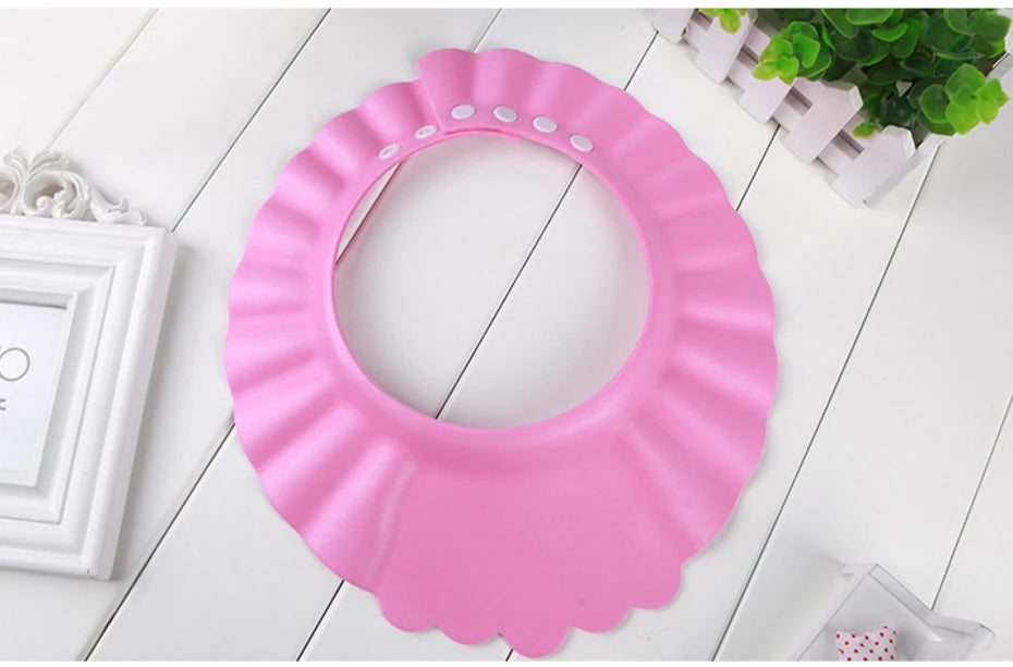 Adjustable Baby EVA Bath Shampoo Cap Waterproof Shower Visor Hat Anti-splash Hair Wash Shield Eye Ear Protection Bathing Hat for