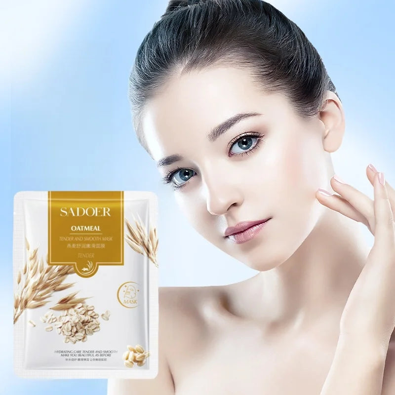 Oatmeal Soothing and Smoothing Mask, Glycerin, Sodium Hyaluronate Benefits the Skin, Provides a Watery, Translucent, and Comfortable Texture, Hydrates and Moisturizes, Provides Water-Based Care for the Skin, Helps Improve Dry