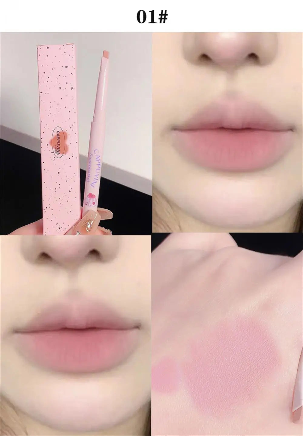 Nude Lip Liner Pencil, Smooth Outline Lip Shape, Waterproof Long-Lasting Matte Lipstick Pen Makeup for Natural Lips