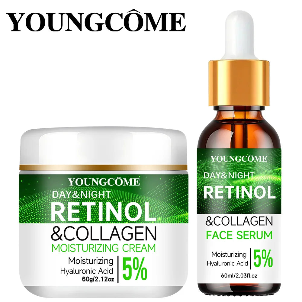 YOUNGCOME Retinol Day Night Moisturizer Cream - Hyaluronic Acid Hydration for Daily Skin Care | Face Moisturizing Lotion