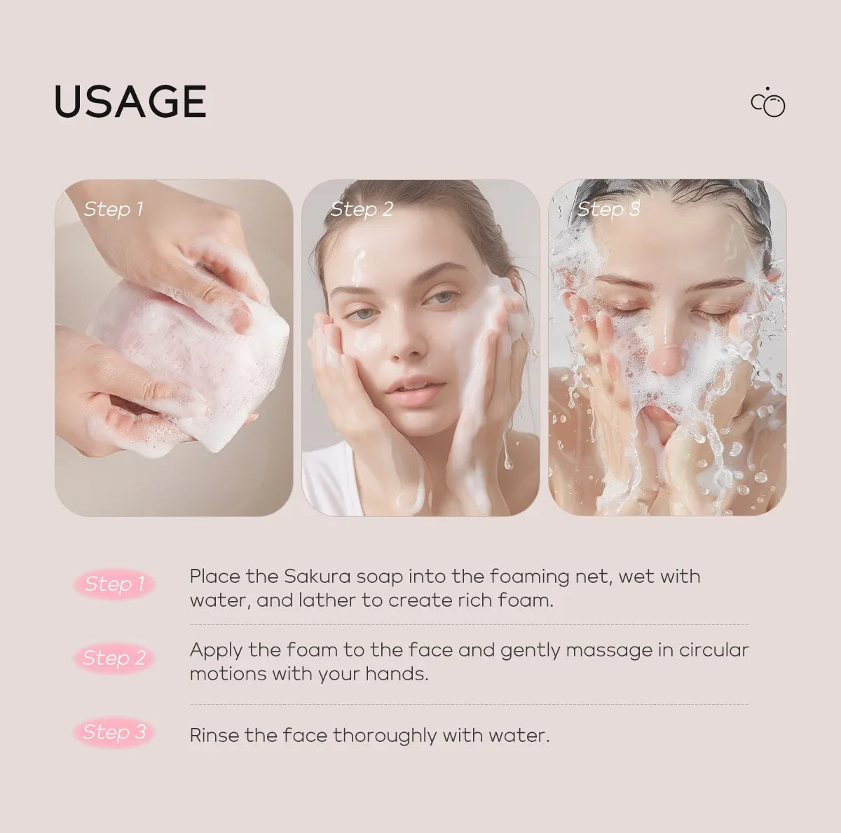 LAIKOU Sakura Facial  Body Whitening Soap Reduces Acne Dark Spot Deep Cleaning Cutin For Face Body Skin Care 90g ﻿