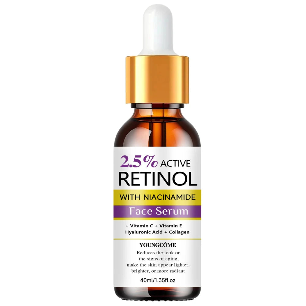 Retinal Face Serum With Niacinamide Vitamin C/E, Hyaluronic Acid & Collagen Softens Skin, Brightening & Radiance Boost