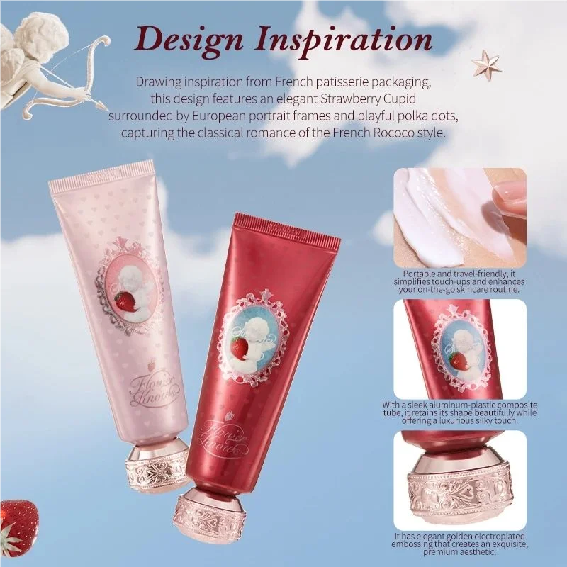 Flower Knows Christmas Limited Scented Hand Cream Strawberry Cupid Collection Moisturizing Hydrating Softening Hand Lotion Holid