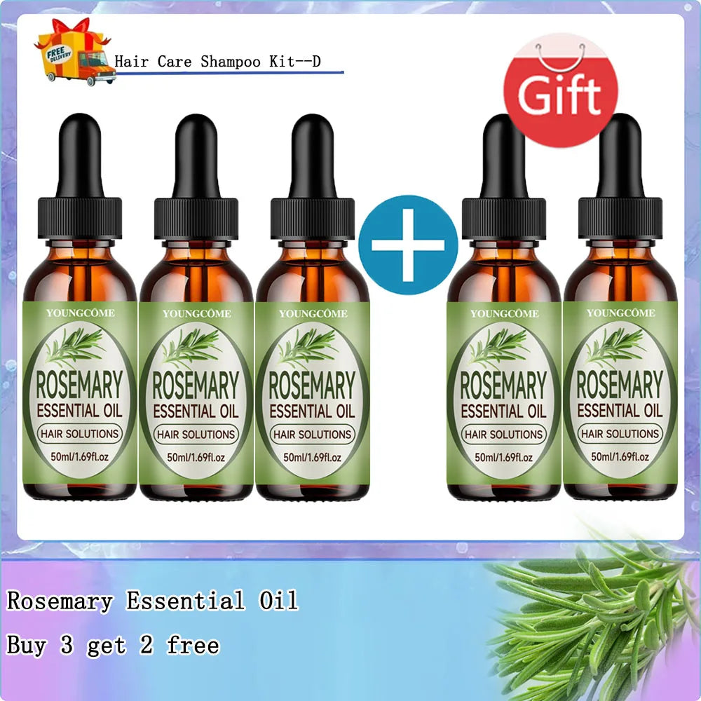 Rosemary Hair Essential Oil Hair Mask Nourishing Hair Oil Smoothing Shine Soft Hair Serum Repair Damaged Frizz Dry Hair Treatmen