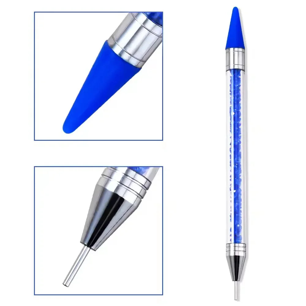 1pc Wax Nail Rhinestone Picker Dotting Pen Dual-ended Wax Pencil For Rhinestones Tip Crystal & Gem Nail Art Tool for DIY Manicur