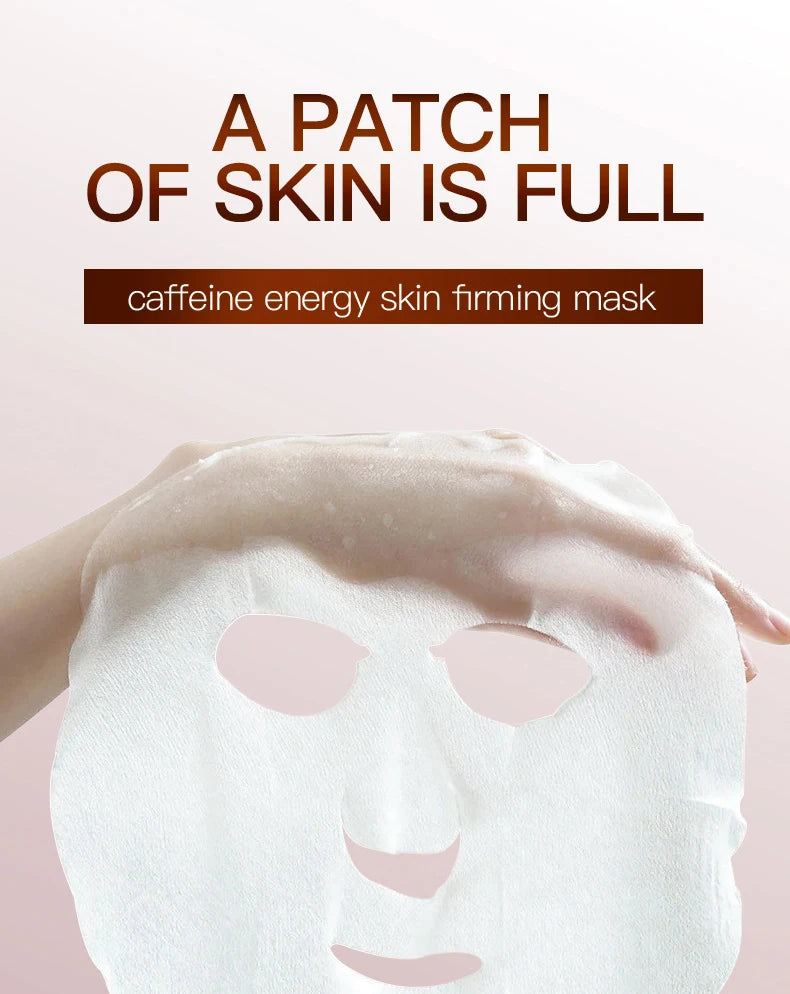 SADOER Caffeine Face Mask Anti Wrinkles Moisturizing Hydrating Anti-aging Facial Masks Face Sheet Mask Skin Care Products
