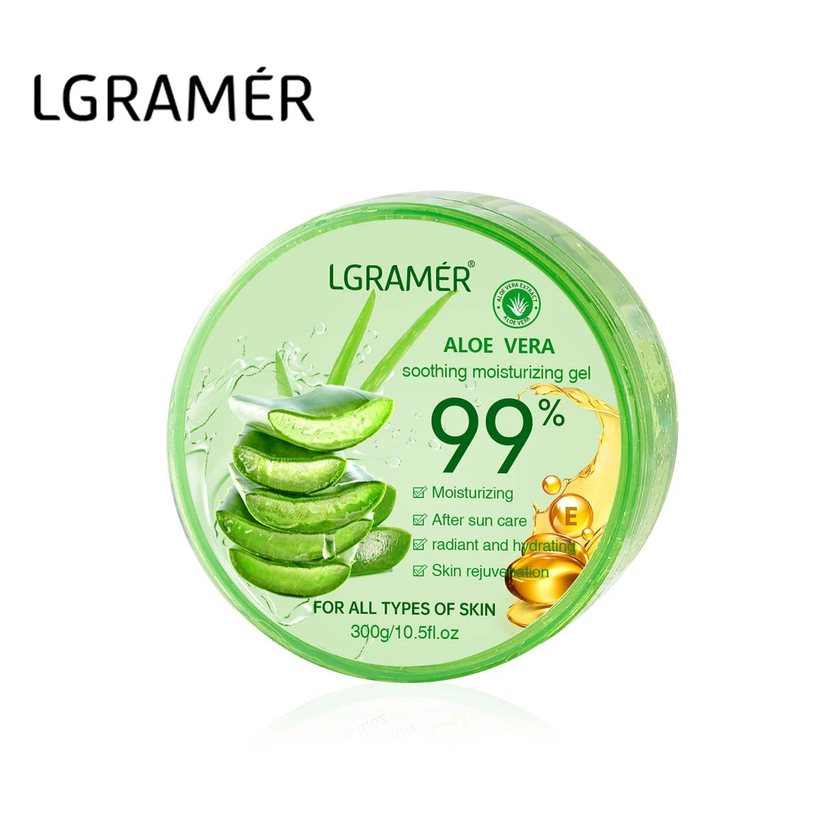 99% Aloe Vera Gel 300g Deep Hydration and Moisturizing Facial Body Leave-In Gel Shrink Pores Sleep Mask Korean Skincare Products