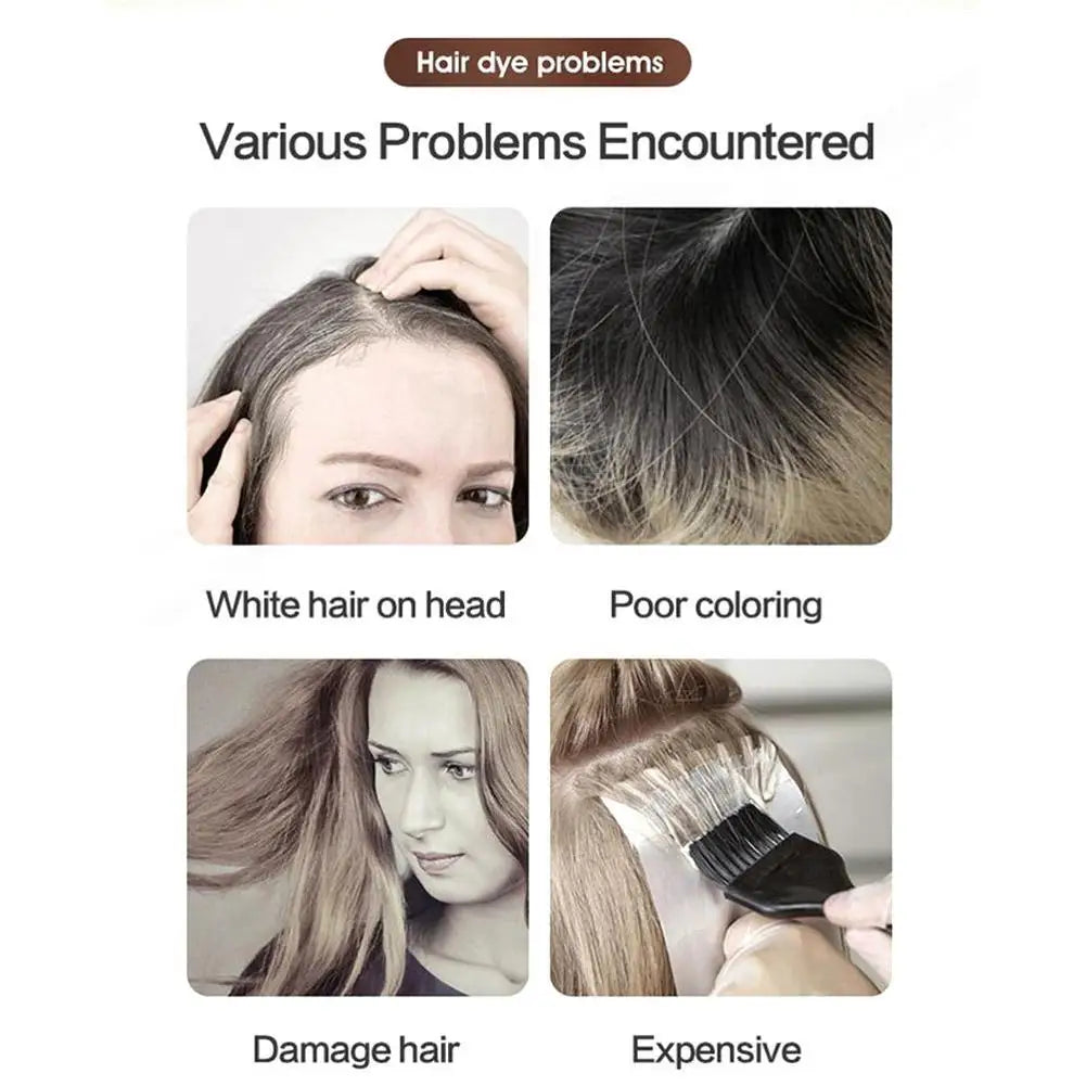3-in-1 Collagen Argan Oil Shampoo Long-Lasting Black Hair Dye Shampoo for Men Women Nourishes Colors Gray Hair, 400ml Formula