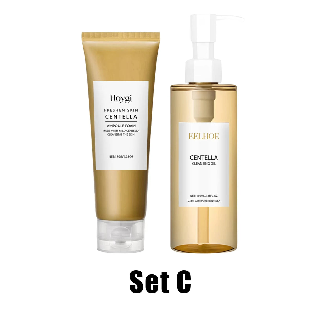 Centella Skincare Set Cleansing Oil Face Wash Serum Barrier Repair Soothing Hydrating Facial Care Kit For All Skin Types Korean