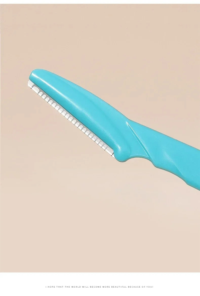 Stainless Steel Eyebrow Razors,Multipurpose Facial Hair Trimmers with Protective Cap for Men & Women,Exfoliating Tool for Beard