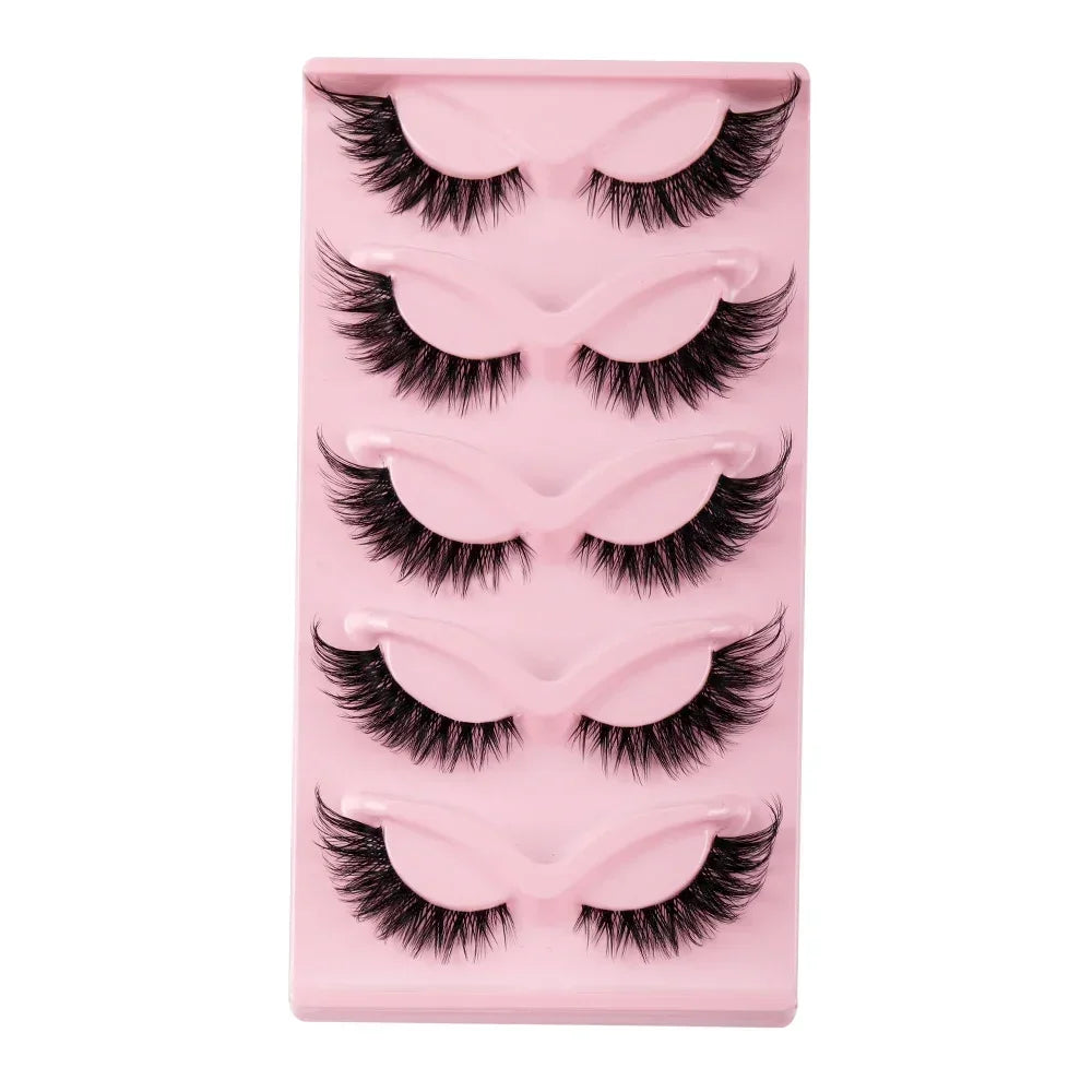 3Boxes(15Pairs) Cat Eye Lashes Fake Eyelashes Natural long Manga Lashes Winged End Eye Elongated Eyelashes Fake Lashes Makeup