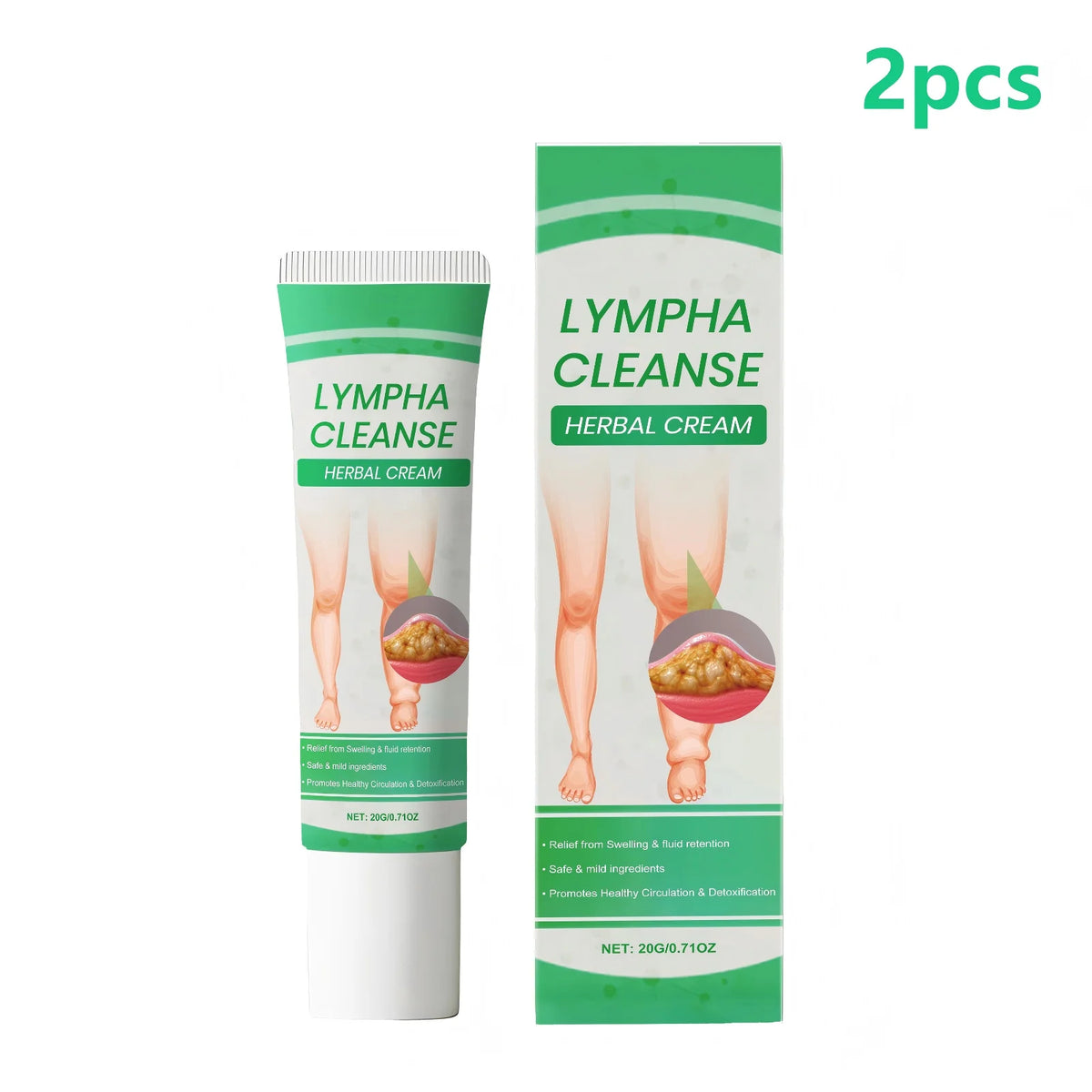 Lymphatic Drainage Cream for Body Lymphatic Massage Legs Blood Circulation Improvement Detox Edema Swelling Removal Herbal Cream