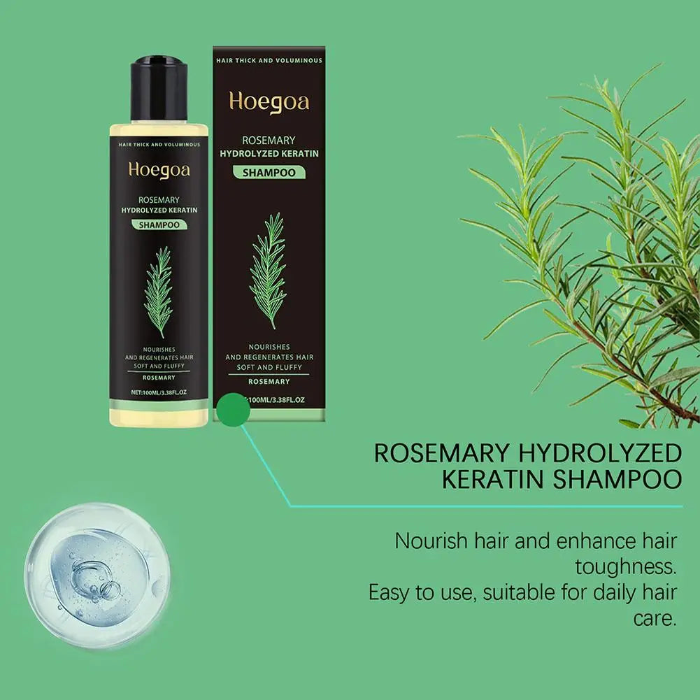 Natural Rosemary Hair Shampoo 100ML Reduce Hair Loss Clean Dandruff Nourish Moisturize Scalp Hair Care Product