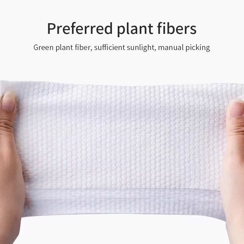Natural Disposable Face Towel Travel Facial Cleansing Wet And Dry Makeup Remover Pearl Cotton Soft Makeup Nonwoven Towel