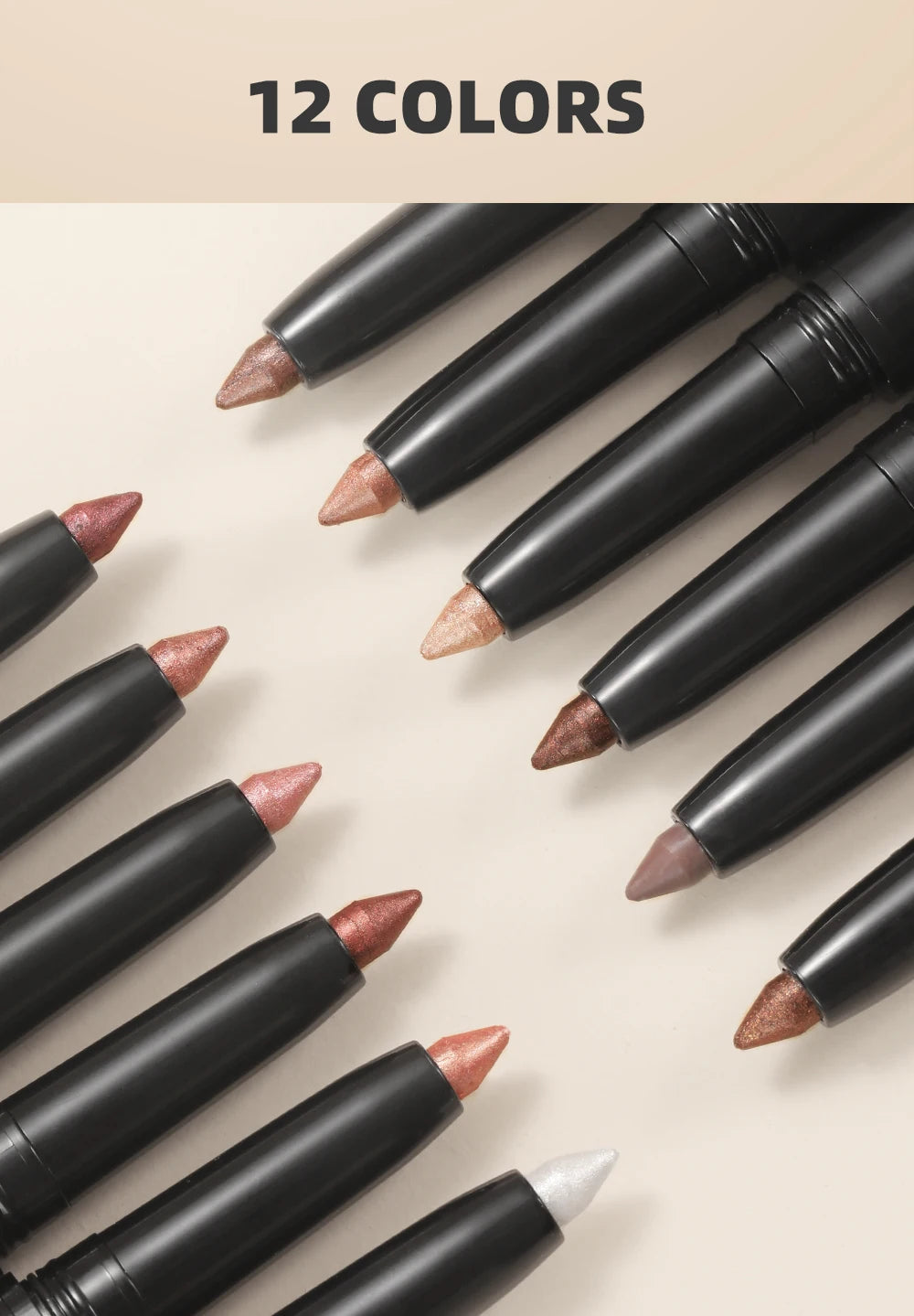 Shimmer & Matte Multi-Color Eyeshadow Sticks | Blendable, Long-Lasting Eye Shadow Pencils Smooth Application for Bold or Natural